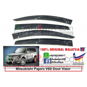 Mitsubishi Pajero Exceed V60 (3rd Gen) AG Door Visor Air Press Wind Deflector ( Big 12cm Width)